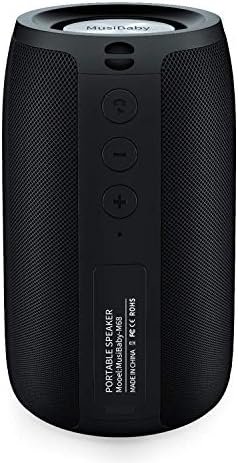 Bluetooth Speakers,MusiBaby Speaker,Speakers Bluetooth Wireless,Outdoor,Portable Speaker with Dual Pairing, Bluetooth 5.0,Loud Stereo,Booming Bass,1500 Mins Play for Home,Party,Gifts(Black)