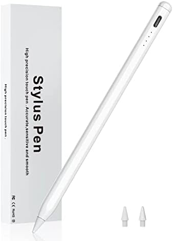 Stylus Pen for iPad with Palm Rejection& Fast Charge, Apple Pencil Compatible with (2018-2023) Apple iPad Pro (11/12.9 Inch),iPad Air 3/4/5,iPad10/9/8/7/6, iPad Mini 5/6